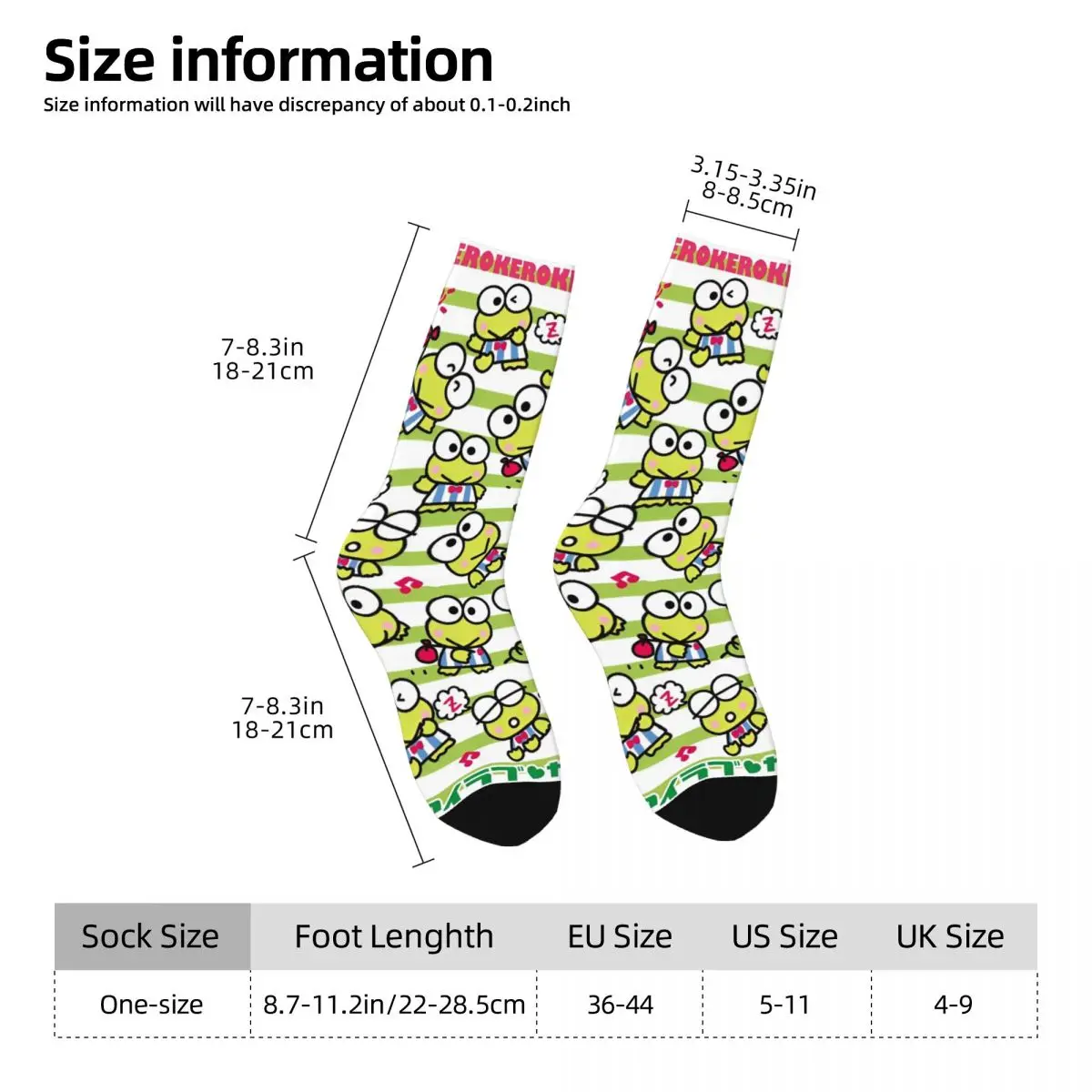 Calzini da uomo Unisex MINISO Keroppi calze da cartone animato moda invernale calzini comodi Design Skateboard calzini antiscivolo