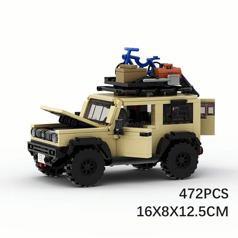 

Набор строительных блоков 472 детали: Городской внедорожник Suzuki Jimny, модель бронированного автомобиля, детский конструктор, креативная игрушка для гаража, DIY