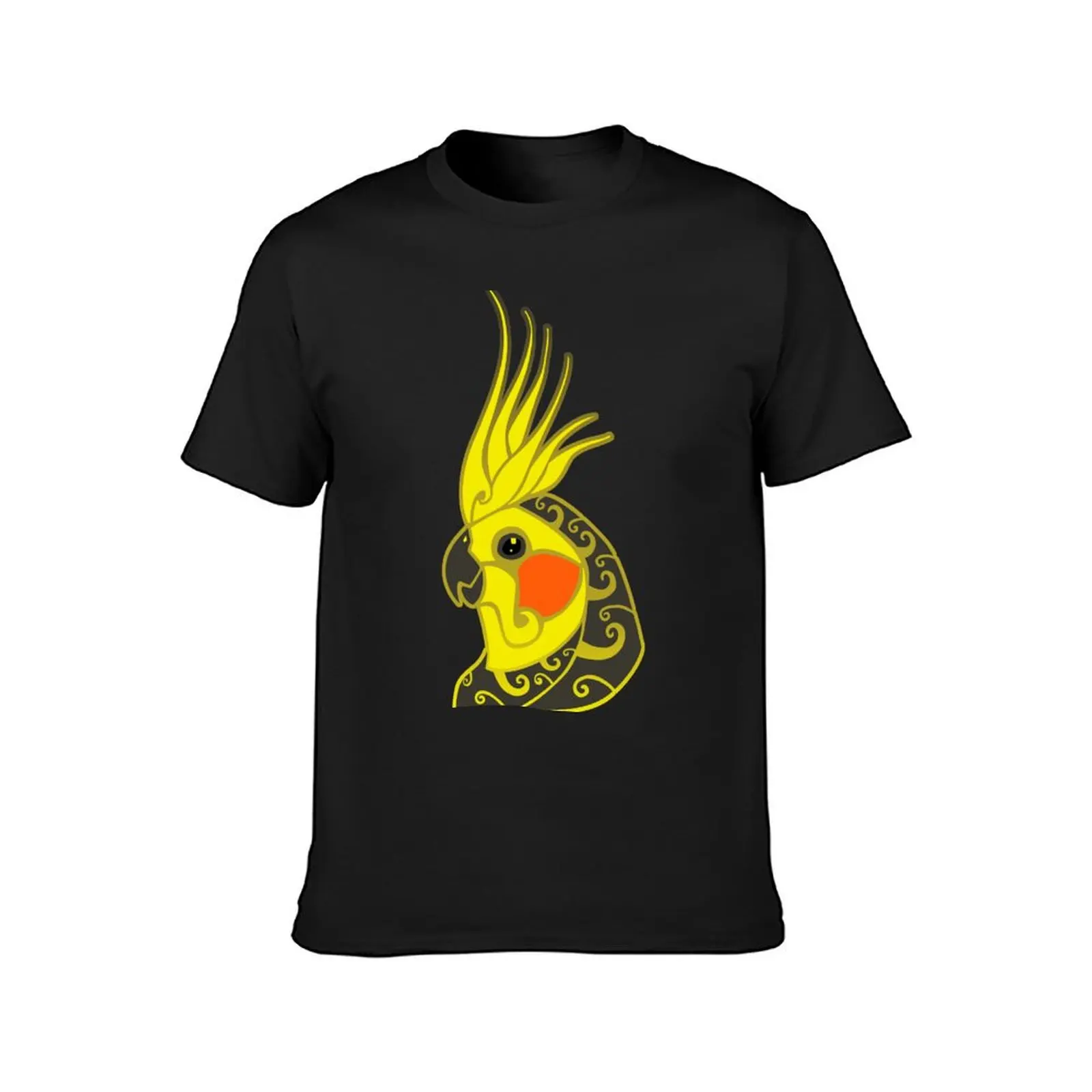 Cockatiel parrot tribal tattoo T-Shirt aesthetic clothes tees quick drying t shirts for men graphic