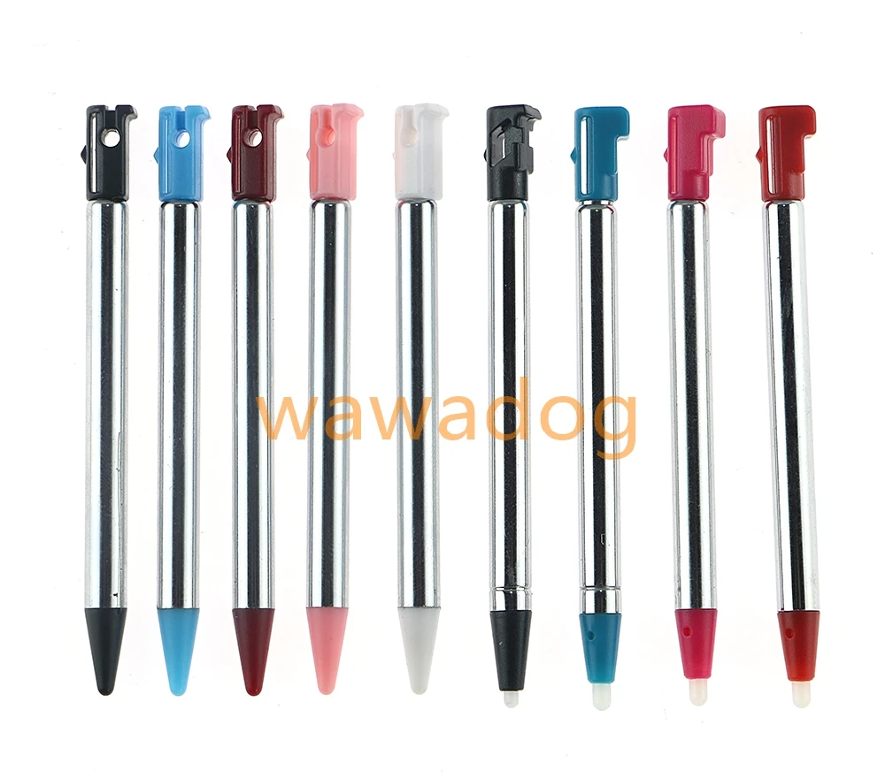 100 Uds corto ajustable para Nintendo 3DS lápiz táctil de lápiz óptico retráctil de Metal extensible