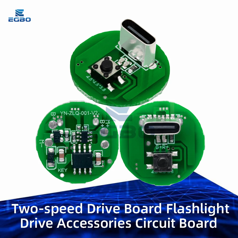 1~3PCS 1S 3V 20W LED 10W-20W  3.2v-4.2v type-c Three-speed driver board circuit board diy accessories  small motor circuit board