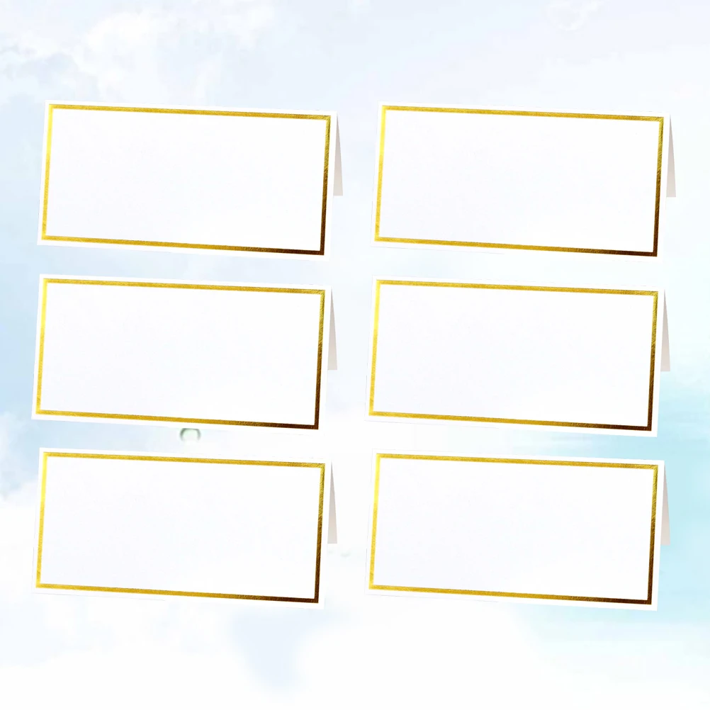 

50 PCS Bronzing Seat Card Wedding Decor Table Decorate Decoration Name Cards Place