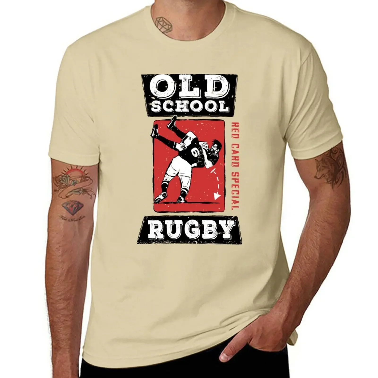 Old School Rugby - Red Card Special T-Shirt summer Blouse anime clothes sweat sports fans oversized tees tshirts for men cotton