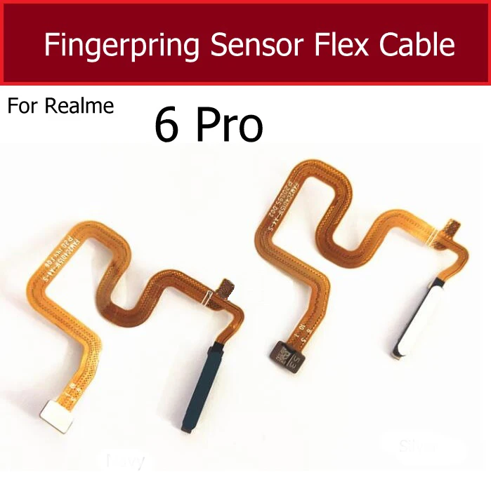 Fingerprint Sensor Flex Cable For OPPO Realme 6 Pro Finger Print Home Button Power Key Touch ID Flex Cable Replacement Parts