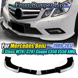 For Mercedes Benz E Class Coupe C207 W207 E250 E300 E350 E500 AMG 2009-2012 Front Bumper Splitters Lip Spoiler Body Kit Diffuser