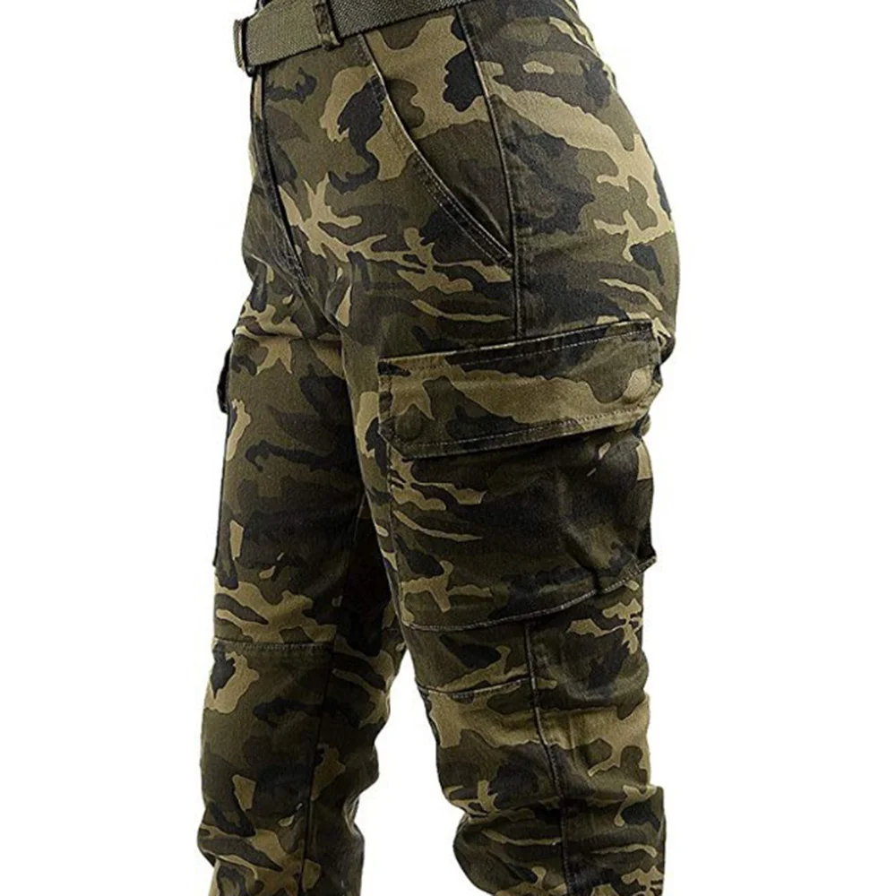 Wiosna damska Plus rozmiar 3xl Camo Jogger Cargo spodnie wysokiej talii szczupłe spodnie typu Casual dla kobiet bieganie oddychające spodnie