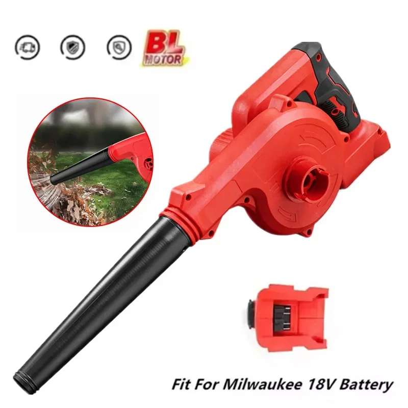 

Fit for Milwaukee 18V Battery Electric Air Blower Vacuum Cleaner 2 in 1 Cordless Leaf Blower Dust Computer Collector Power Tools