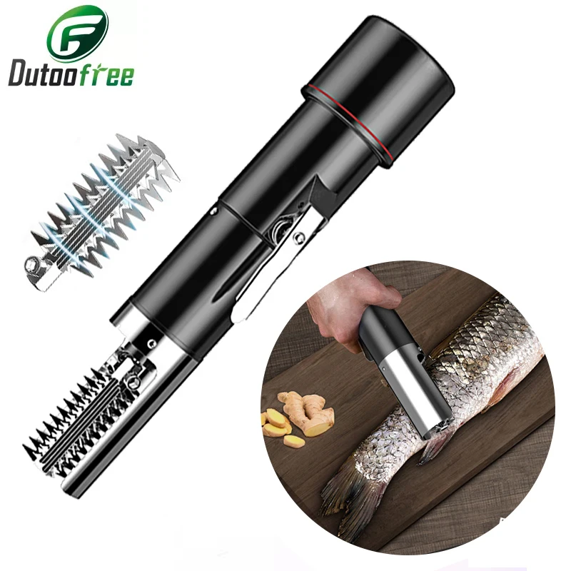 

Electric Fish Scaler Brush Waterproof Fish Skin Brush Scraping Graters Fast Remove Fish Knife Cleaning Peeler Scaler Scraper