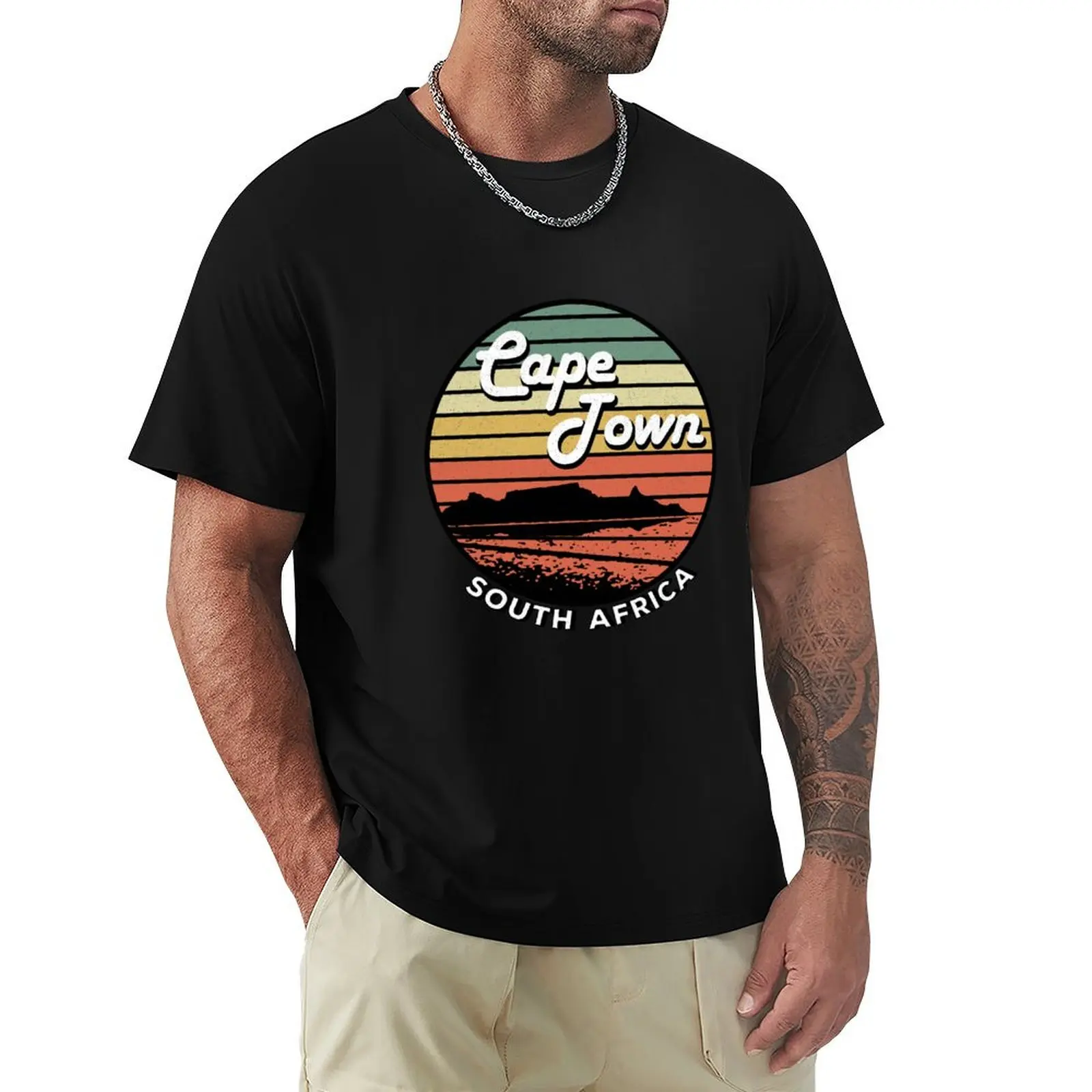 

Cape Town Table Mountain South Africa Vintage T-Shirt summer tops custom t shirt t shirt men
