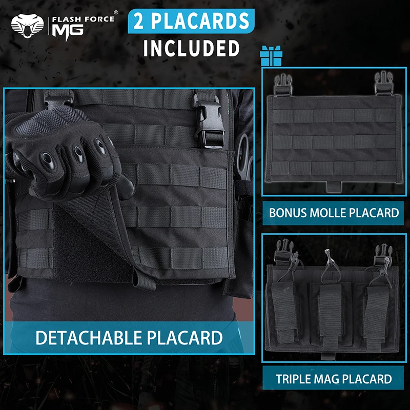 Kamizelka taktyczna MGFLASHFORCE Plate Carrier kamizelka myśliwska Molle Airsoft kamizelka bojowa dla mężczyzn