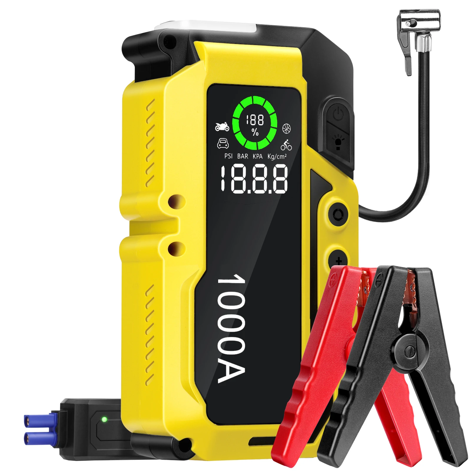 Emergency Auto Jump Starter 12V 10000mAh Portable Car Booster Start Power Bank Battery Jumper