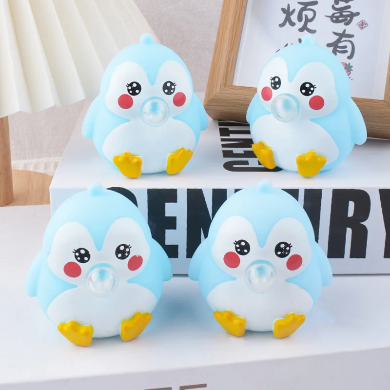 日本のかわいいペンギンピンチおもちゃ唾バブル面白いリラックスボール感覚そわそわおもちゃ小さなスクイーズボールおもちゃ子供のための大人のギフト