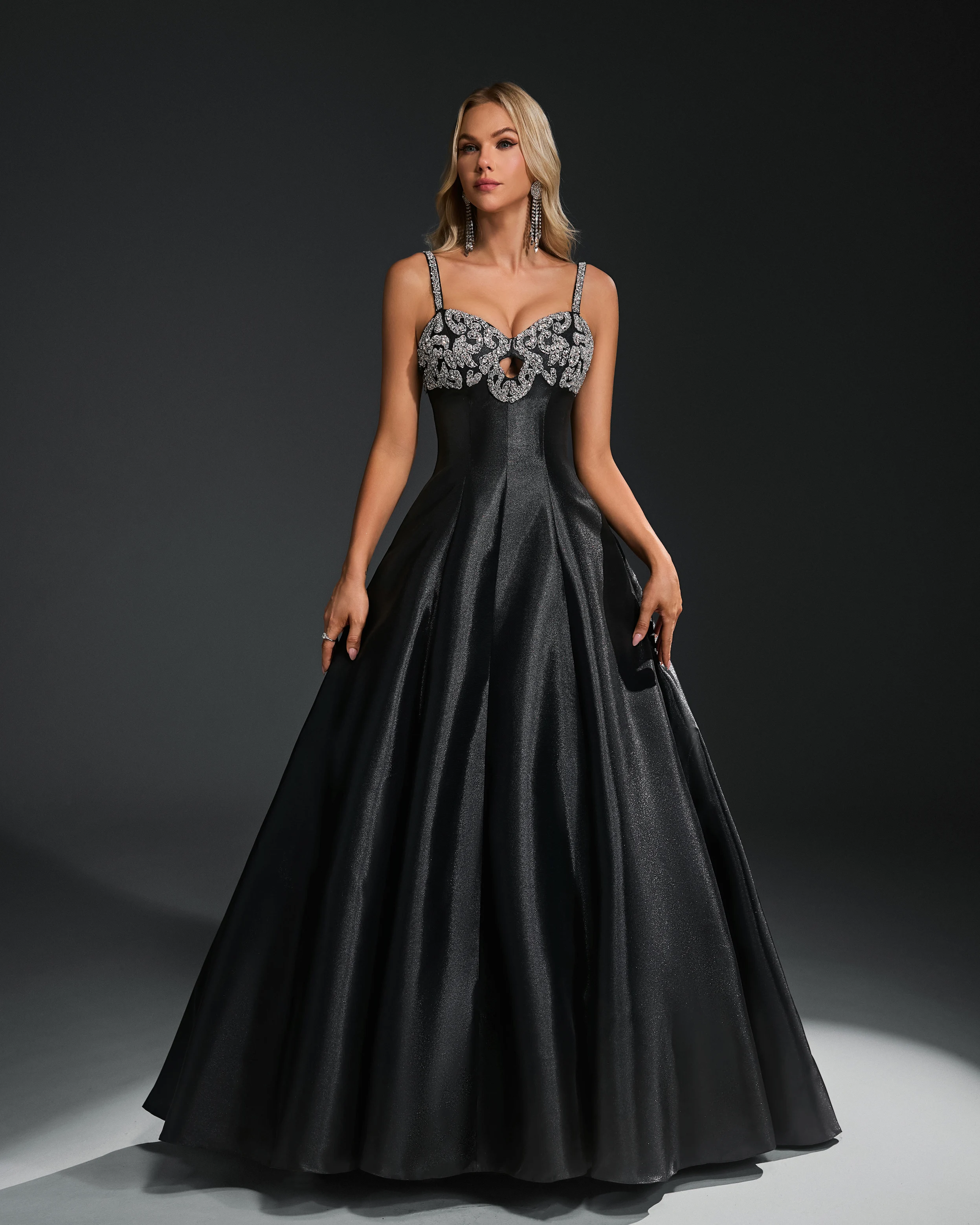 شاليمار تشانغ فستان سهرة أسود مثير ثوب الموضة للسيدات الفاخرة حفل زفاف مخصص للسيدات