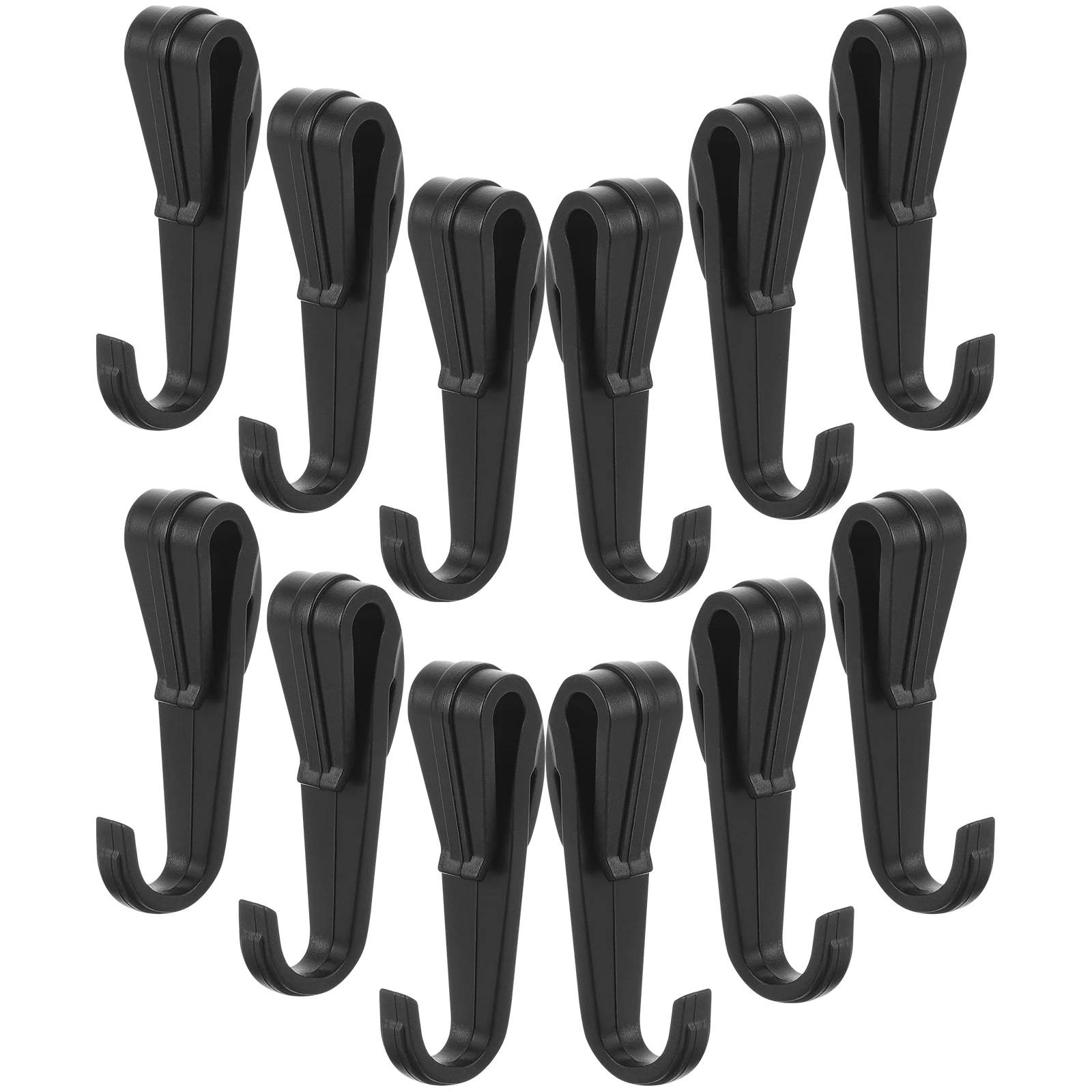 12 Pcs Two-way Hook Construction Hardhat Clip Headlamp for Outdoor Work Headlight Safety Tool