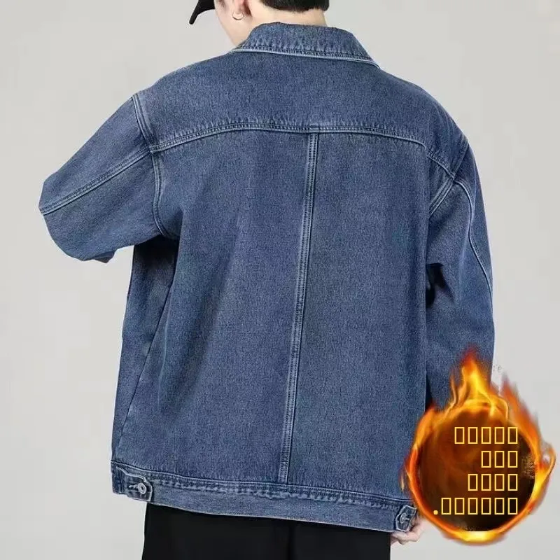 الرجال الدنيم Jaet الشتاء Thiened الدافئة فضفاض طوق Jaet عادية متعددة كيت ملابس خارجية الشباب الاتجاه القطن طويل Sve