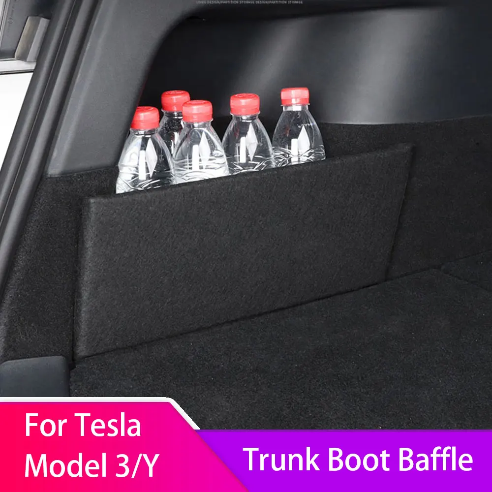 

Trunk Boot Baffle For Tesla Model 3 Model Y 2017-2023 Accessories Trunk Partition Parts Car Tail Box Storage Baffle Model Three