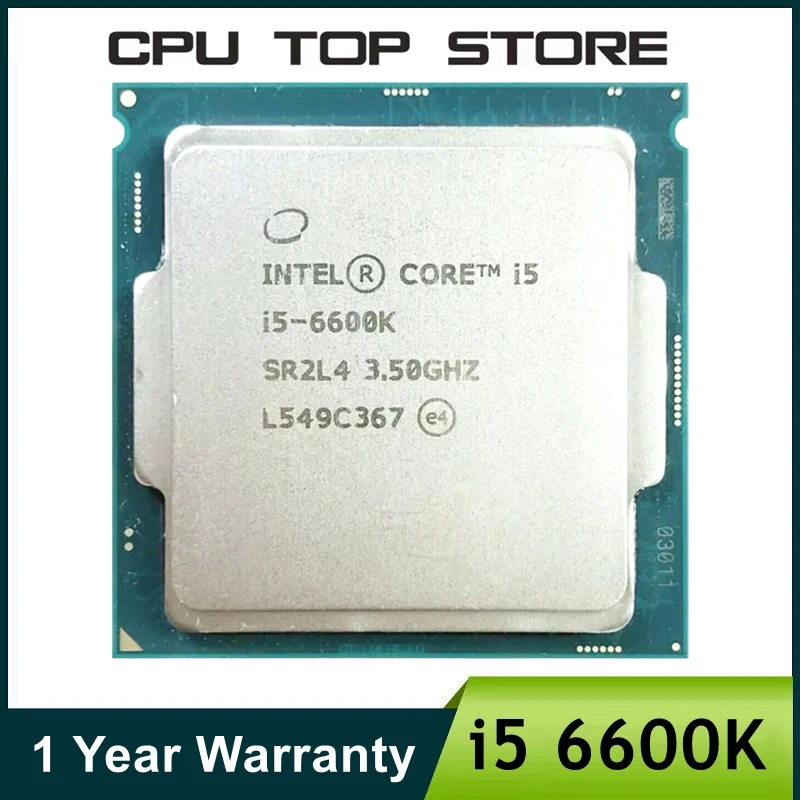 인텔 코어 i5 6600K 3.5GHz 4 코어 4 스레드 CPU 프로세서, 91W LGA 1151