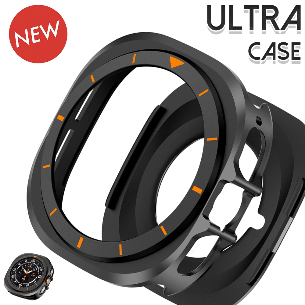 

Scale Metal Case for Samsung Galaxy Watch Ultra 2025 47mm Accessories Hard Frame Alloy Case for Samsung Galaxy Watch 8 7 Ultra