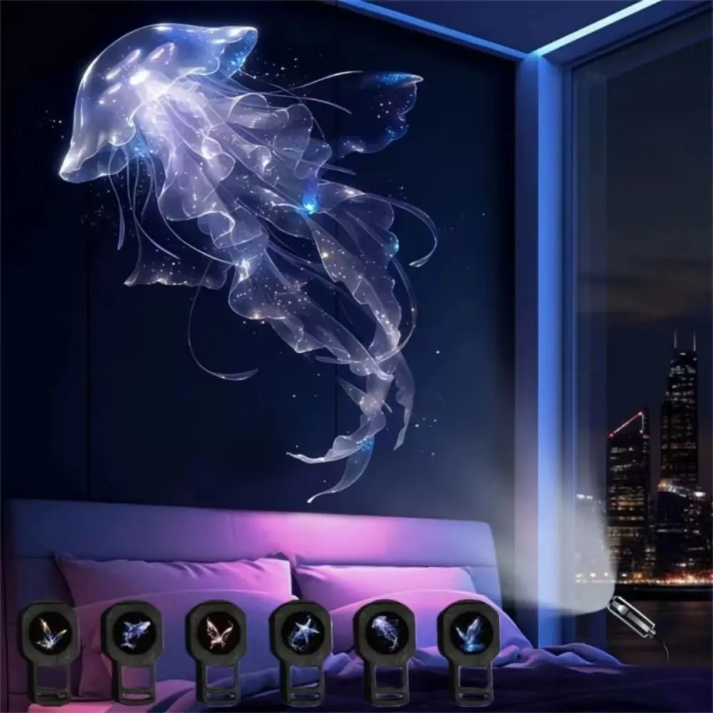 

Adjustable Patterns LED USB Projector Light Whale Portable Design Projection Night Light Jellyfish Butterfly