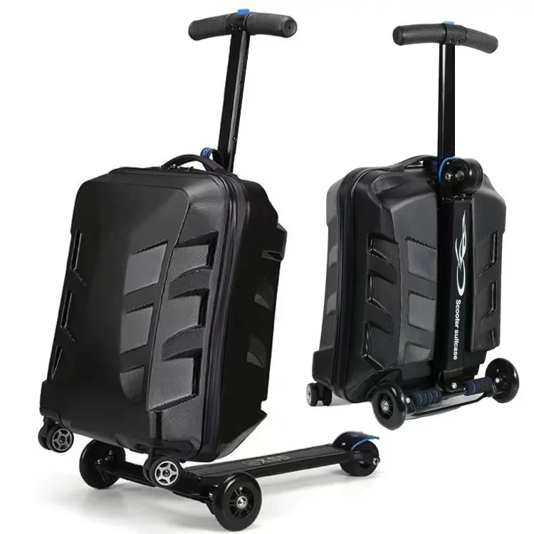 21inch adult folding suitcase Scooter trolley box boarding student children's travel suitcase carry on trolley luggage case