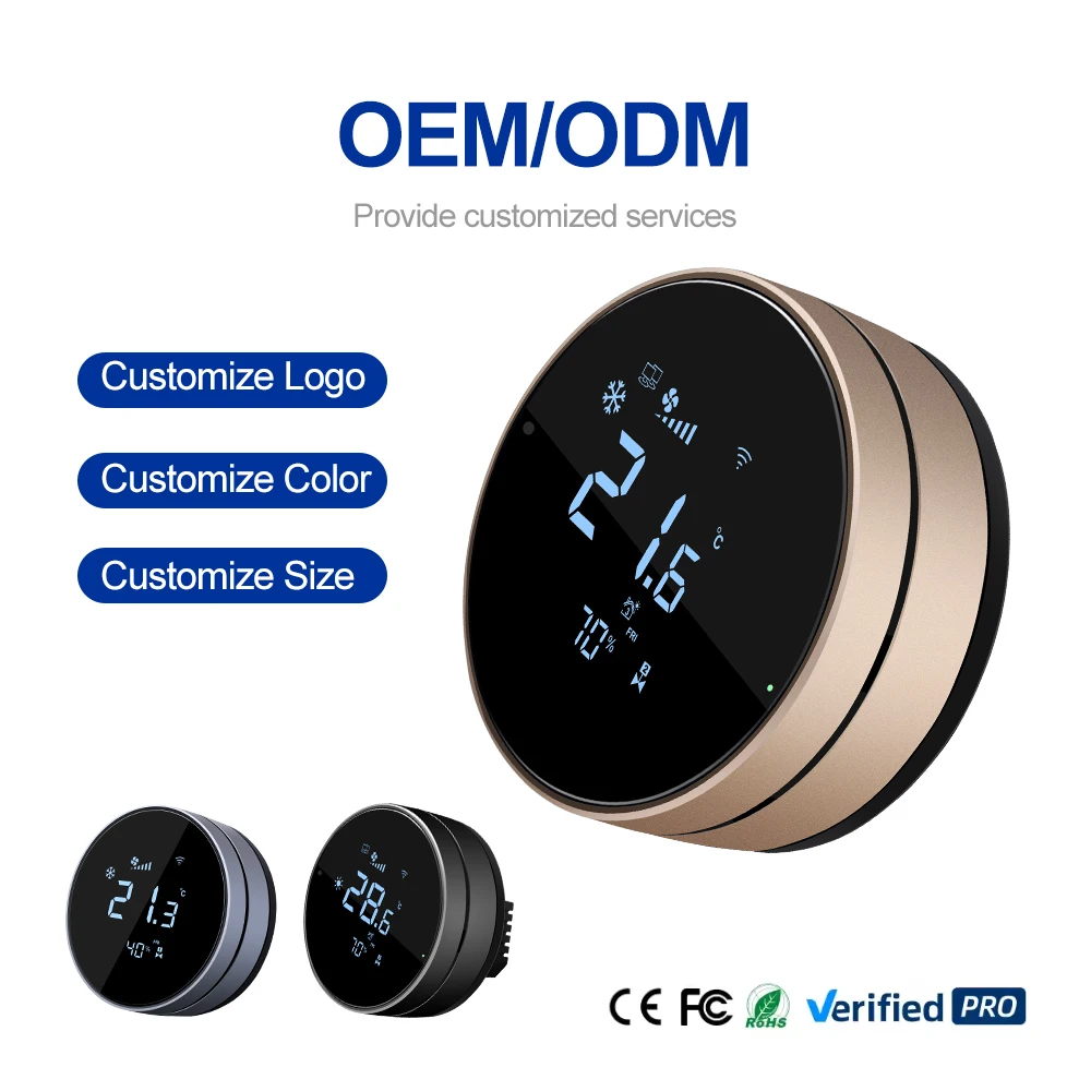 Comfurter 24v FC610 Nest Shaped Programmable Air Conditioner Hvac Modbus Fan Coil Room Touch Screen Smart WIFI Thermostat view 3