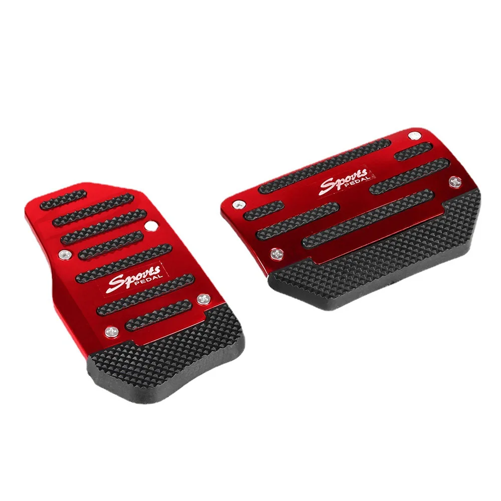 2pcs/set Universal Non Slip Aluminum Automatic Transmission Car Pedal Cover Set For Brake Accelerator