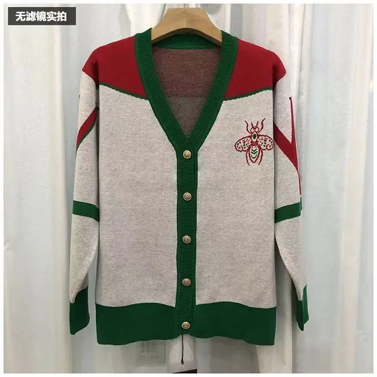 Square Lattice Golf Clothing Korean Golf Sweater Women Golf Wear 2024 Spring New Shirt Women Knit Cardigan Top Golf Supplies