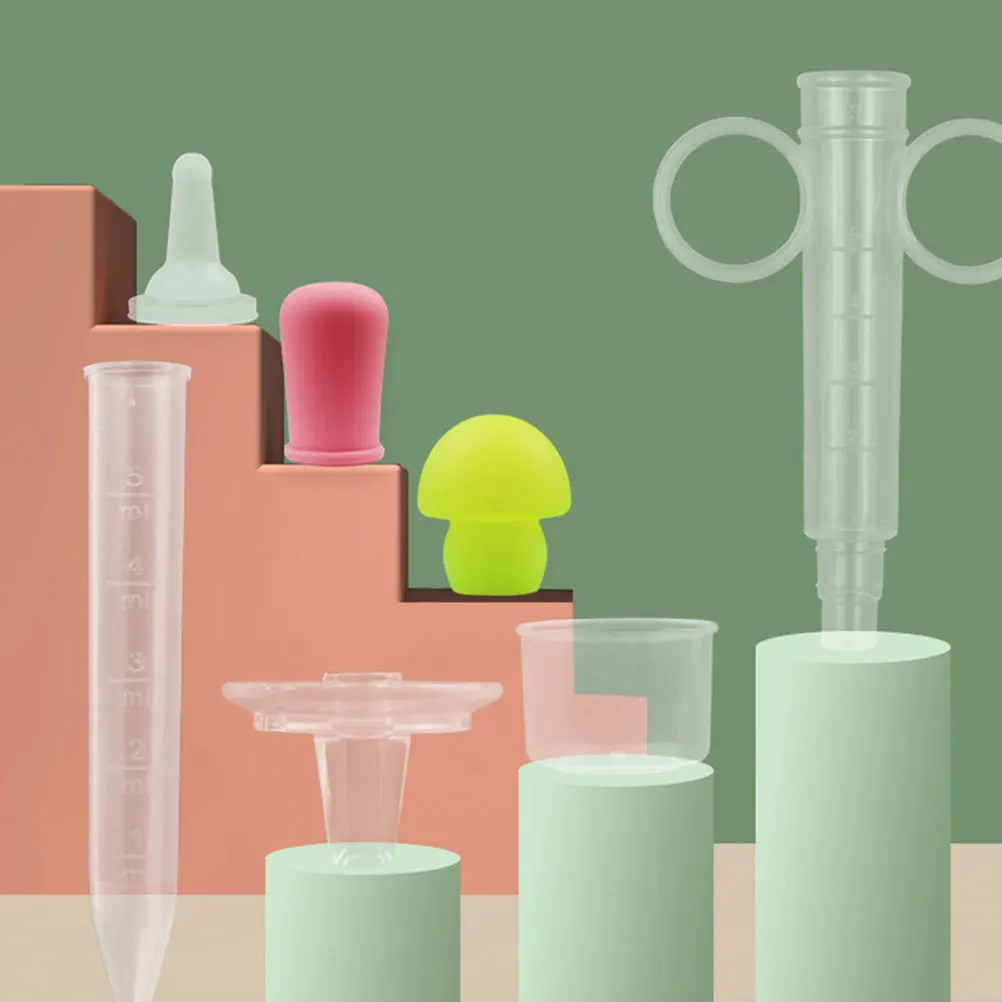 

Bottle Medicine Feeder 2 Sets Kitten Soft Pacifier Reusable Dog Pills Shooter Silica Gel Feeders Portable Pet Supplies