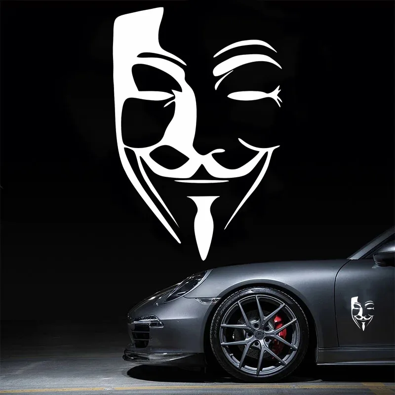 

Creativity Anonymous mask Car Stickers Waterproof Bumper Body Windshield Window Accessories Scratch Vinyl Decals Decoration