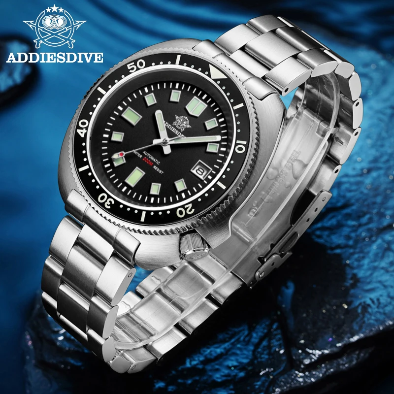

ADDIESDIVE Men's Automatic Watch Sapphire Glass Super Luminous Waterproof Dive Wristwatch Ceramic Bezel Men Mechanical Watches