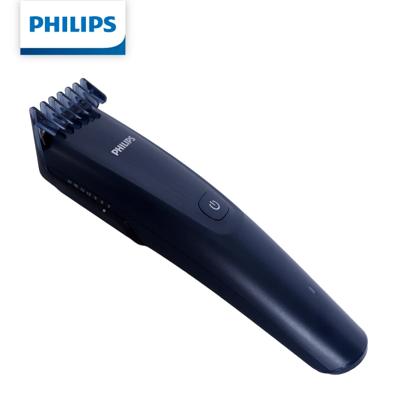 Tondeuse électrique Philips pour enfants, adultes et toute la famille, 7 longueurs réglables de 0,5 à 21 mm, lames en acier inoxydable à double tranchant, faible niveau sonore, 5500 tr/min, tondeuse rechargeable de type C.