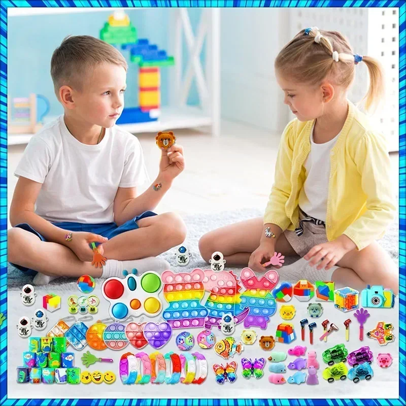 30/84/120/206pack Kids Party Favors Toys Children Assortment Giveaway Pinata Filler Bulk Toy Stress Relief toys gift for Kids