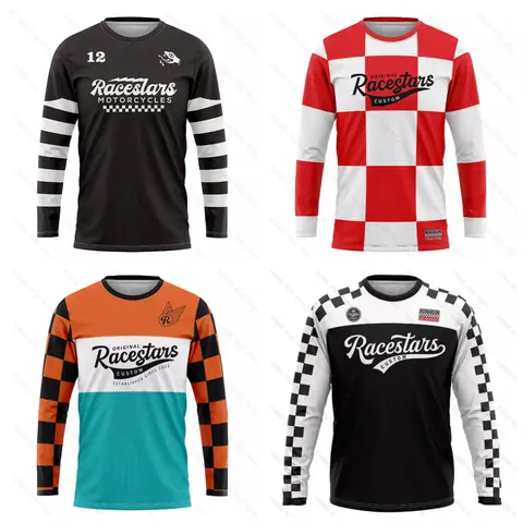 Latest Motocross Downhill MTB Men Cycling Jersey MX Long Sleeve Mountain Bike T-Shirt Quick-Drying Sports Men and Women T-Shirt