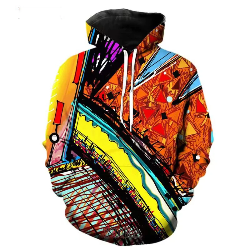 Geometric Men's Hoodie 3d Print Abstract Pattern Casual Hoodie Unisex Hip Hop Pullover Children Fashion High Quality Sweatshirt