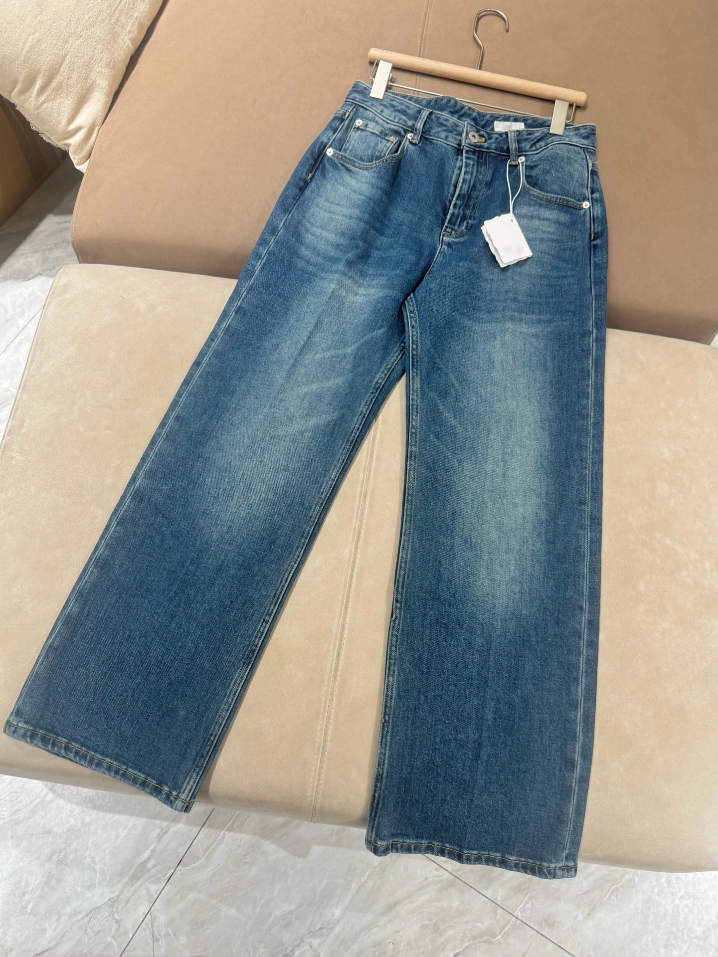 

Удобные прямые джинсы с талией, повседневные универсальные женские брюки с высокой талией, хлопковая молния, свободный крой, осенний сезон