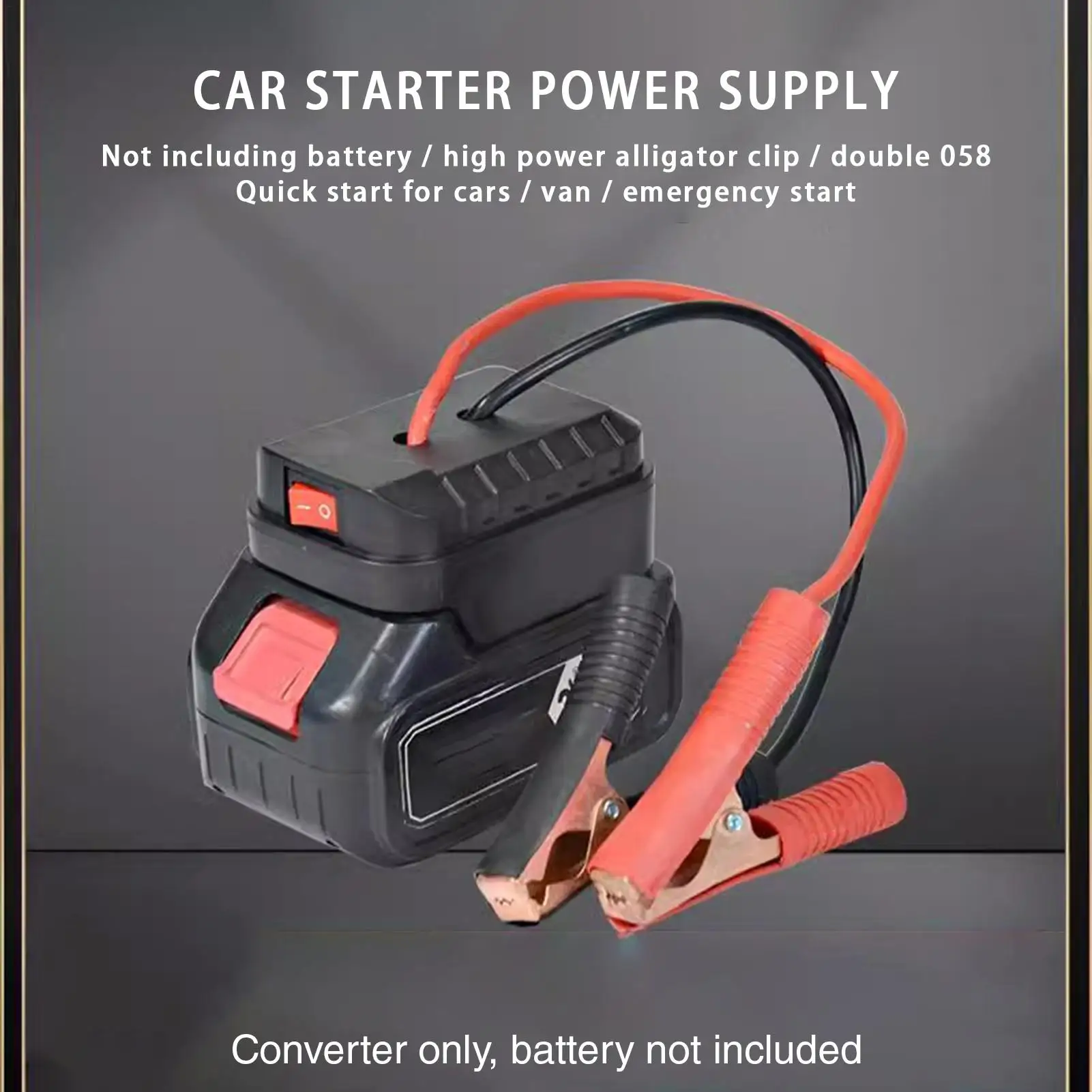 

ForMakita Electric Jump Starter Lithium Jump Starter Jumper Box Battery Pack with Double USB Powerful Automotive Booster