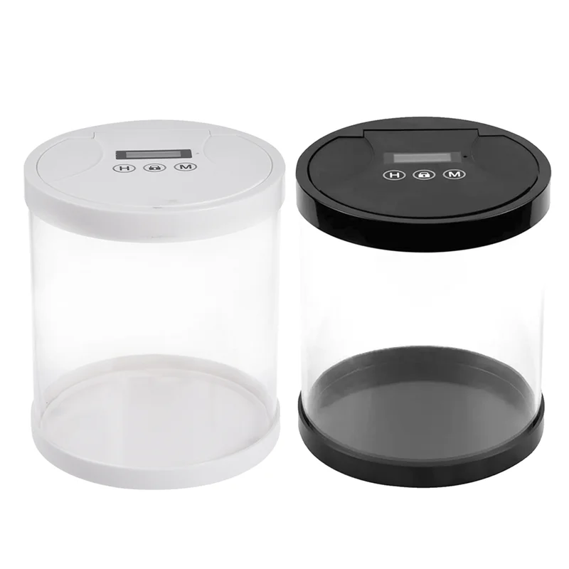 Container Multi Function Time Lock Box Bin For Toys Mobile Phones No Battery Black
