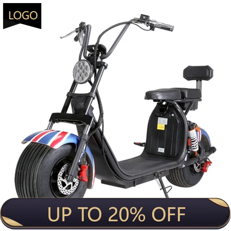 WWE China Fashion 60V 1000w 1500w 2000W Two Seat Lithium Battery Electric Wide Tire Scooter Urban Coco Adult