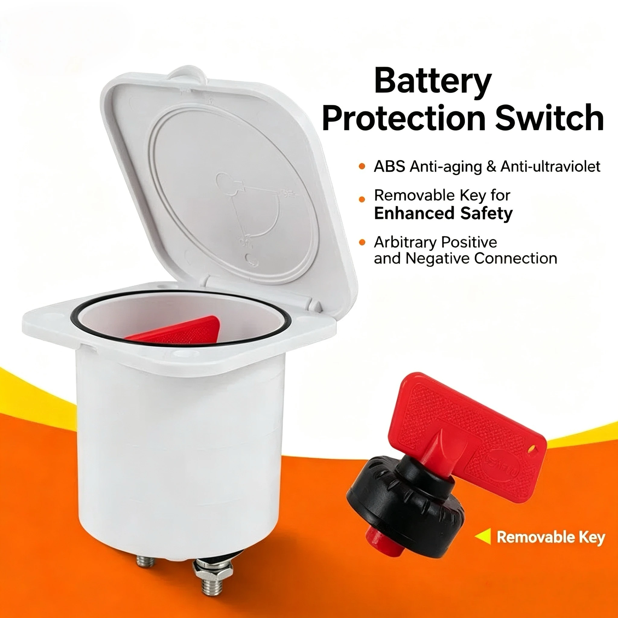 SFBIS1-0 Battery Main Power Switch with Key, Marine & Car Battery Cutoff Protector Switch