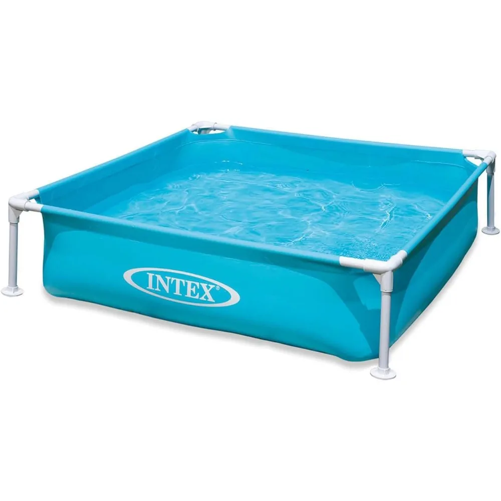 4 Foot x 12 Inch Miniature Durable Vinyl Outdoor Above Ground Frame Kiddie Swimming and Teaching Baby Pool for Ages 3 and Up