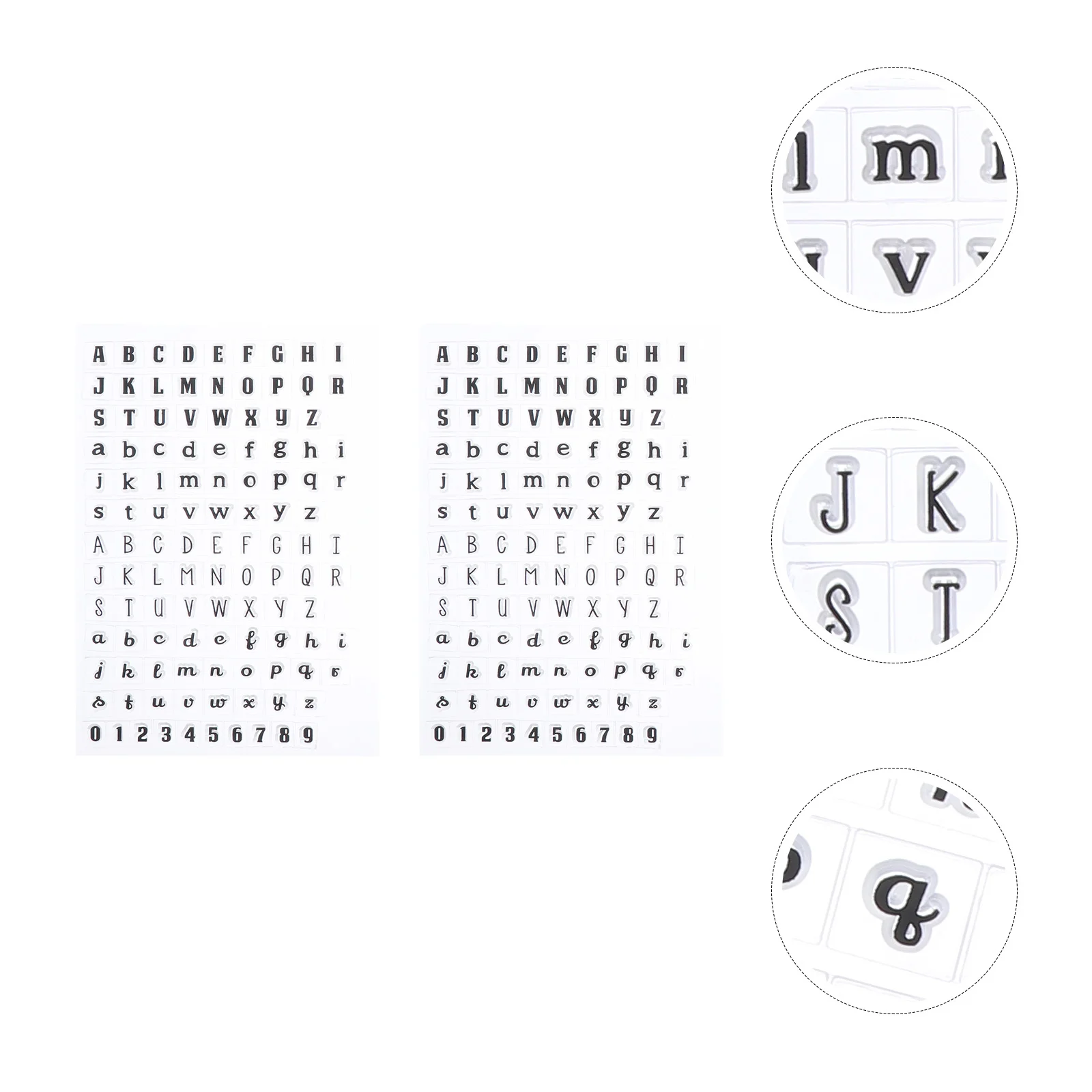 

2Pcs Alphabet Clear Stamps Small Transparent Creative Printing Seal for Scrapbook Cards Making Decoration DIY Accessories Book