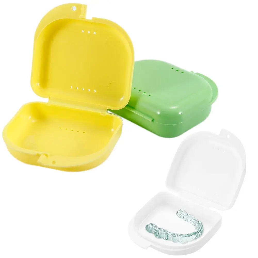 

Portable Health Care Supplies Tray Oral Hygiene Mouth Guard Container Denture Storage Box Braces Case