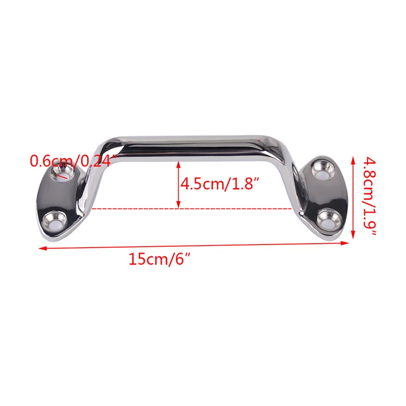 1pcs 15cm Marine Boat  Large Cleat Marine 316 Stainless Steel Door Grab Handle Handrail Pull Replacement