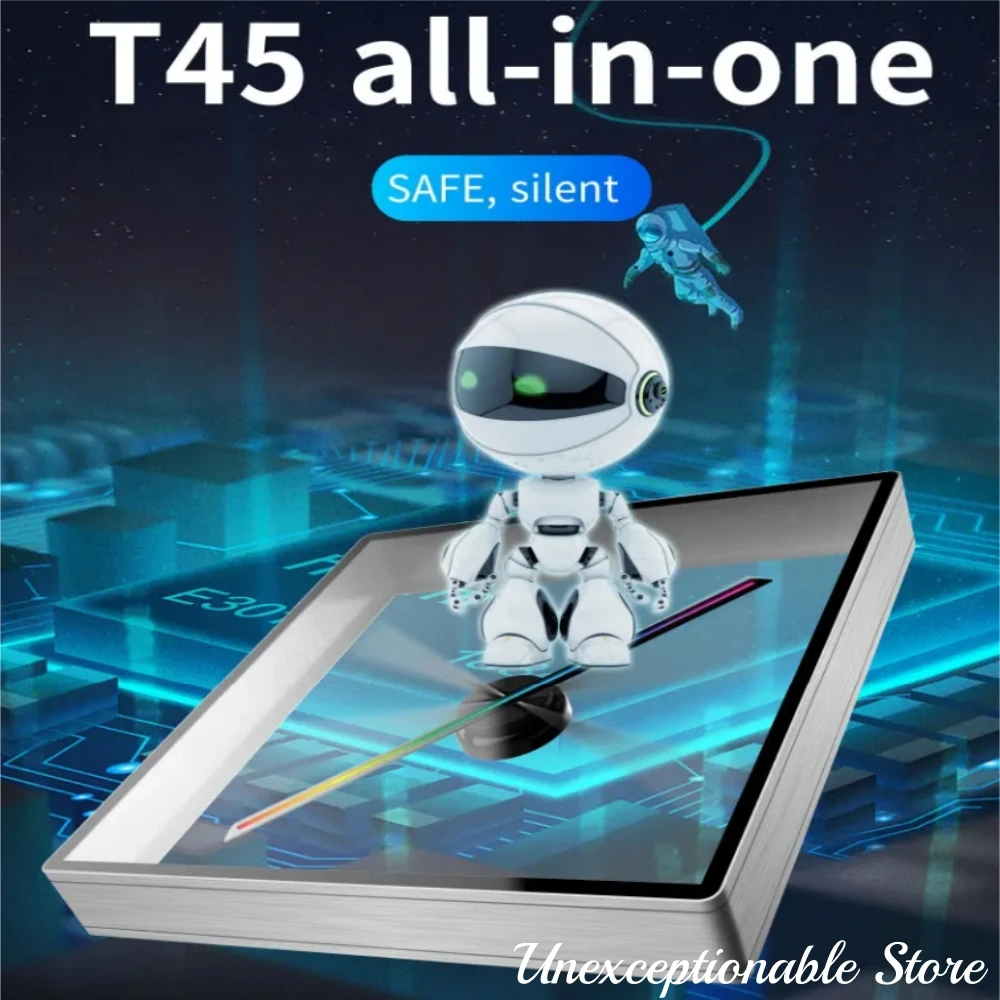 

T45 3D Fan Hologram Projector With Cover Naked Eye Advertising Display Led Sign Holographic Lamp Player Wifi Remote