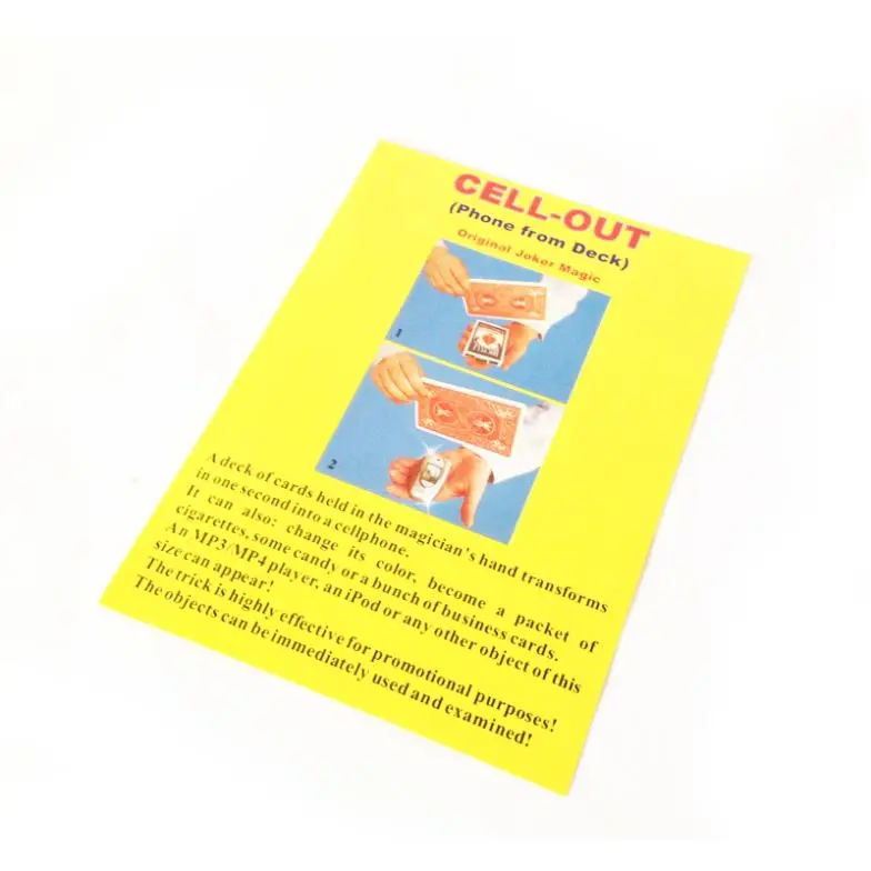 

Cell-Out Magic Tricks Stage Production Magia Illusions Gimmicks Cell Phone Appearing From Card Comedy Props