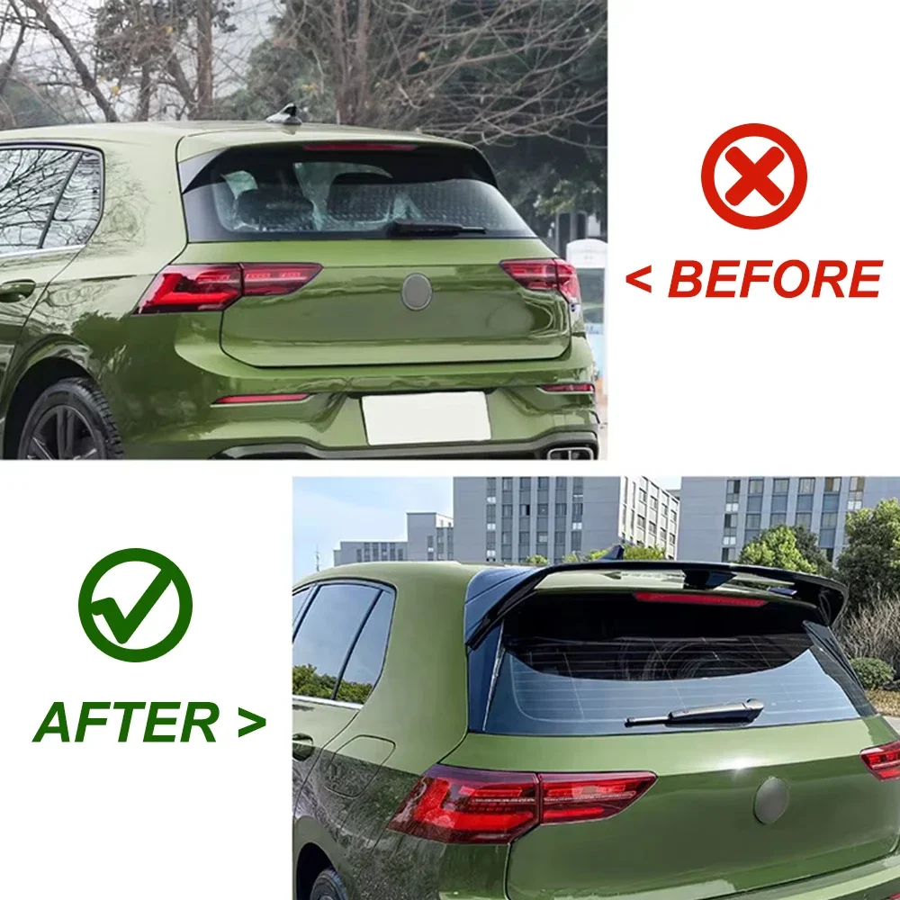 for 2020+ Volkswagen Golf 8 Golf MK8 GTI R GTD Clubsport CS car rear wing fixed wind spoiler protection modification