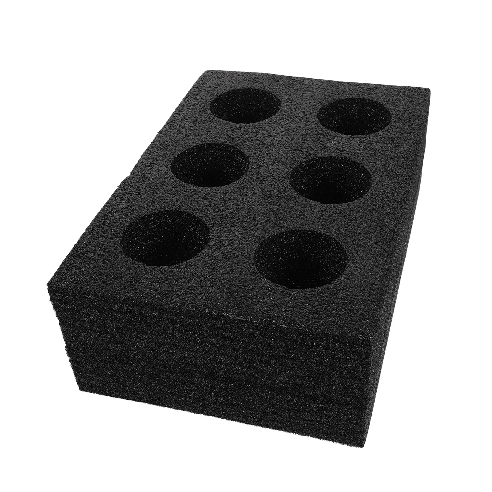Bulb Tray 6 Compartments Light Bulb Sponge Tray 6Cm Hole Shockproof Organizer for Home Storage Garage Workshop Vibration