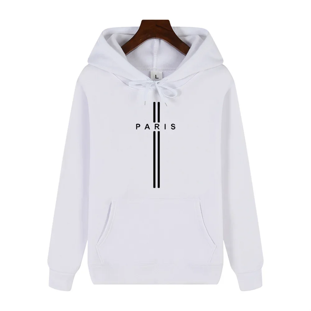 Hoogwaardig eenvoudig Parijse printontwerp, comfortabele en warme trui voor de herfst-wintermode uit 2025 en volwassen streetwear
