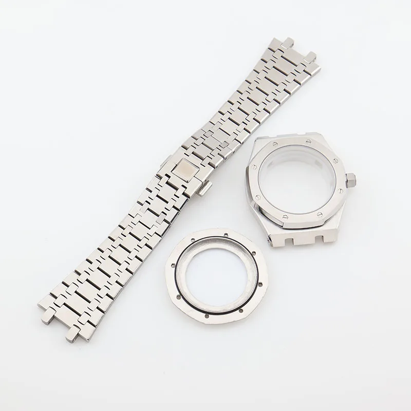 

Золотые корпуса для часов из нержавеющей стали с PVD-покрытием Royal Oak, сапфировое стекло 42 мм, сапфировое стекло для модификаций Seiko, замена механизма NH35.