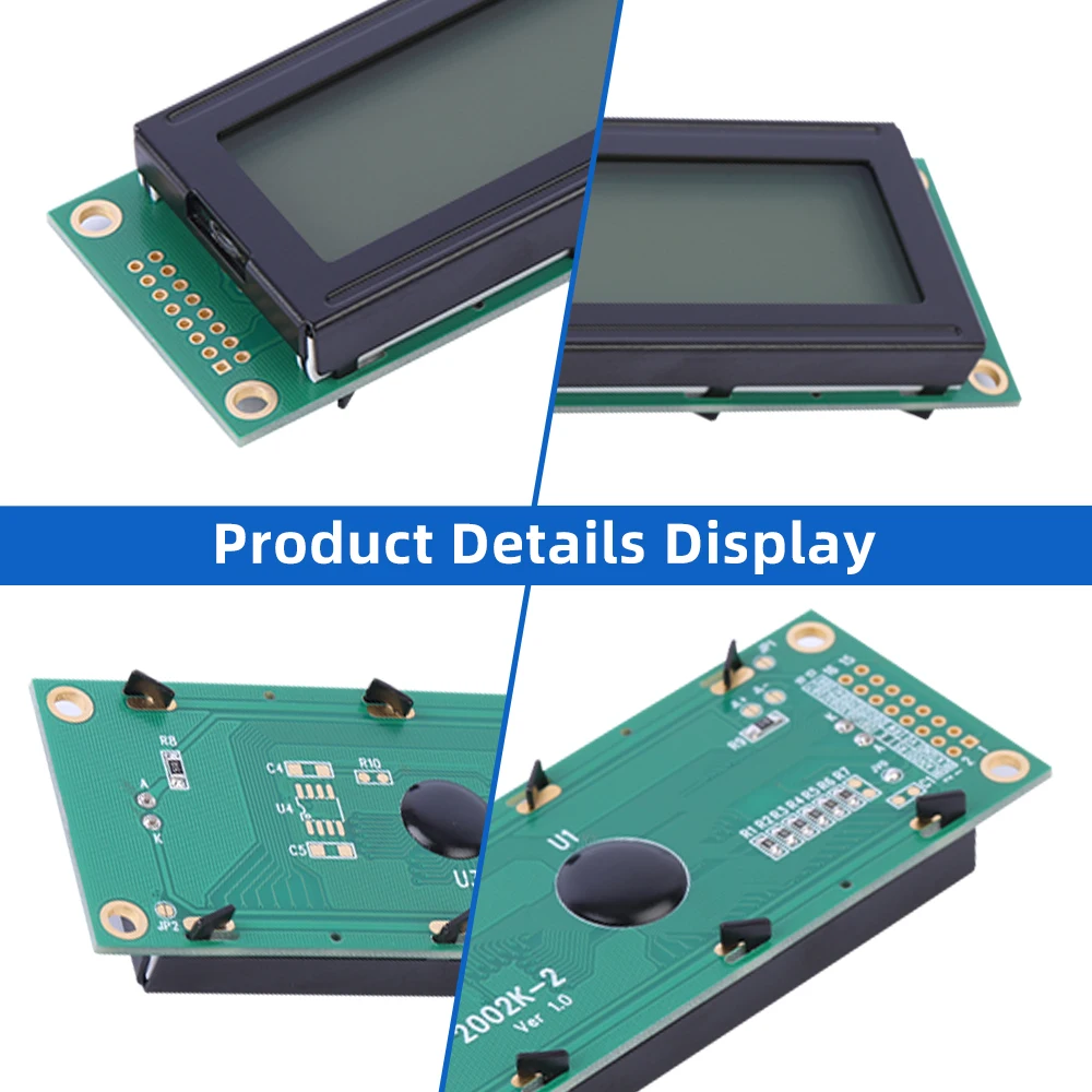 European Gray Film Blue Letters 2002K-2 Character LCD Module 2X20 ST7066U Equipped With LED Backlight And Built-In LCD Module